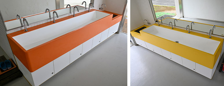 みんなが快適に使える、手洗いカウンター