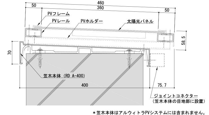 アルウィトラPVシステム断面図