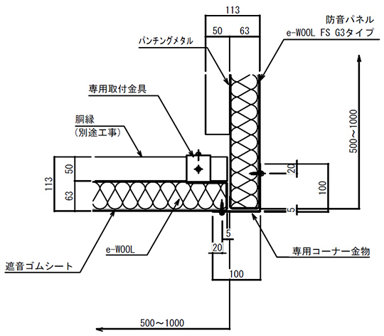 コーナー部詳細図