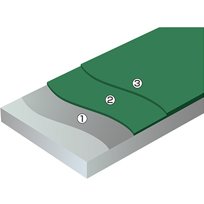 ケミクリートEP水性カラー工法図