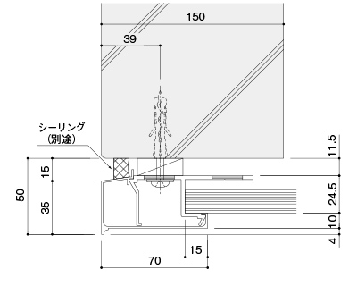 アンダーライン Alc用下端水切材 Abc商会