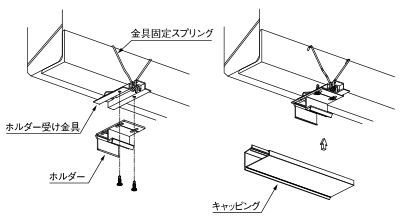 ALC下端アングルに簡単施工可能