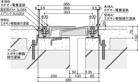 アーキパンション車路シリーズ断面図