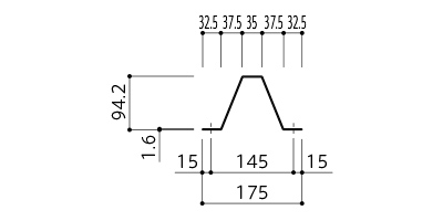 有孔折板AW 基本断面