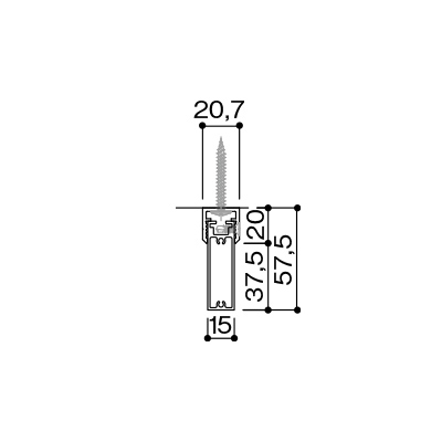 インターライン直付け 断面図