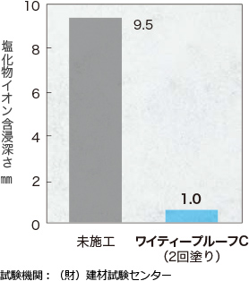 塩化物イオンに対する抵抗性試験結果