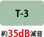 T-3 約35dB減音