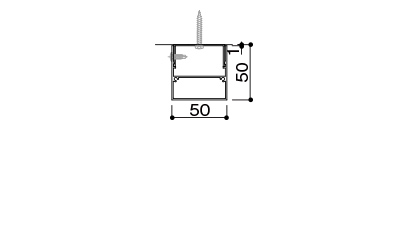 インターライン　直付け嵌合タイプ 製品断面図