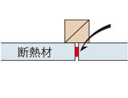 硬質発泡断熱材の継ぎ目