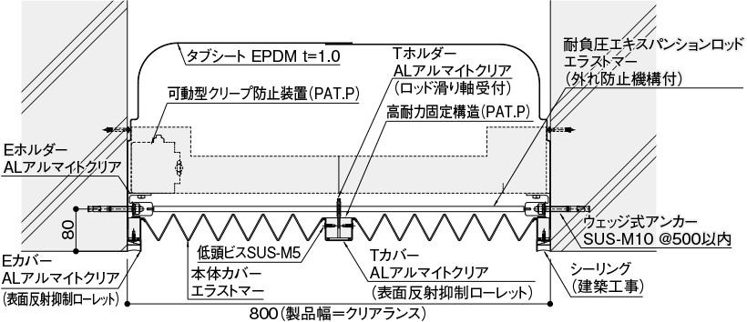 M35-EUEW～M60-EUEW/可動量350～600mm対応型