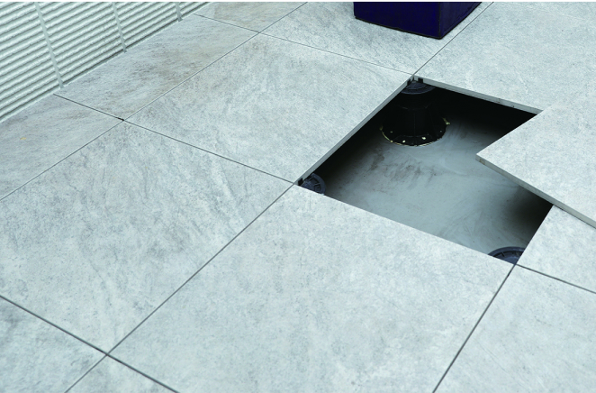 セラミックタイル二重床システム