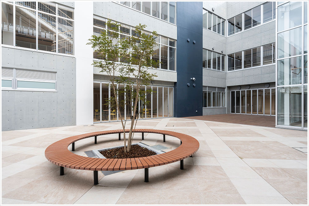 つくば市研究学園小学校・中学校の施工写真