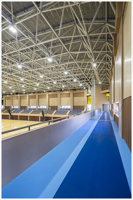 御殿場市体育館の施工写真