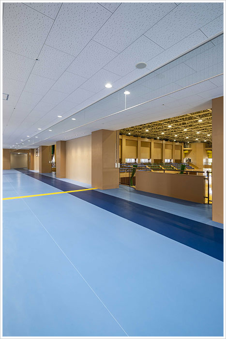 御殿場市体育館の施工写真
