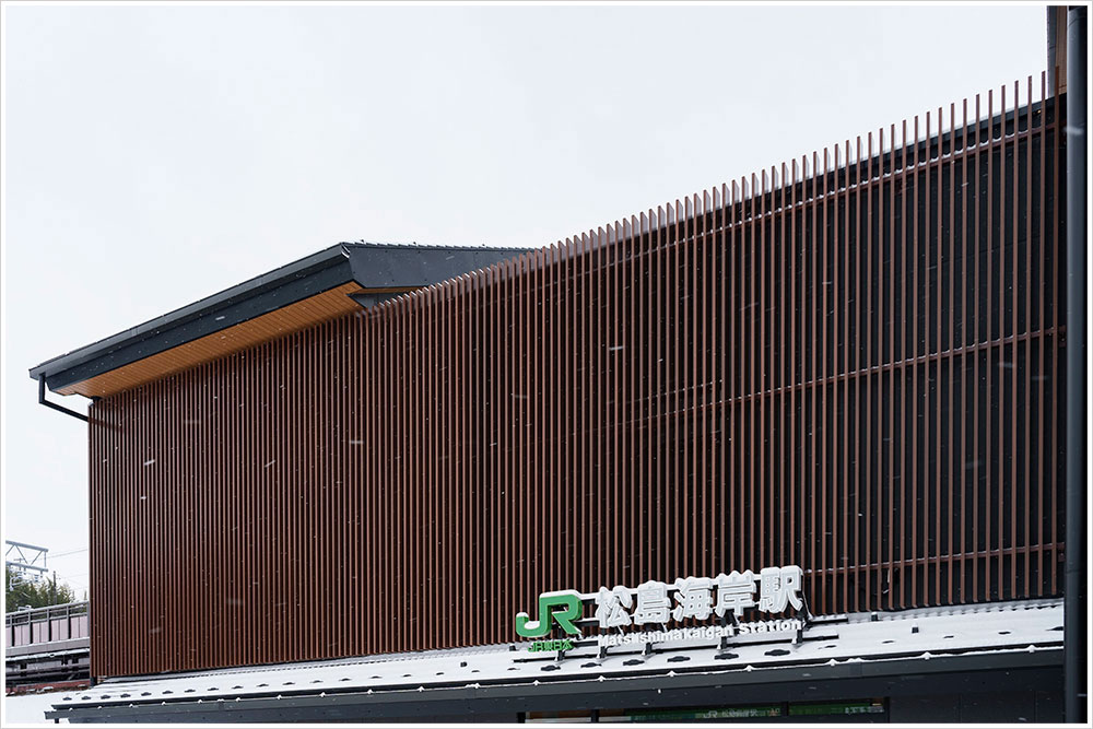 仙石線松島海岸駅の施工写真