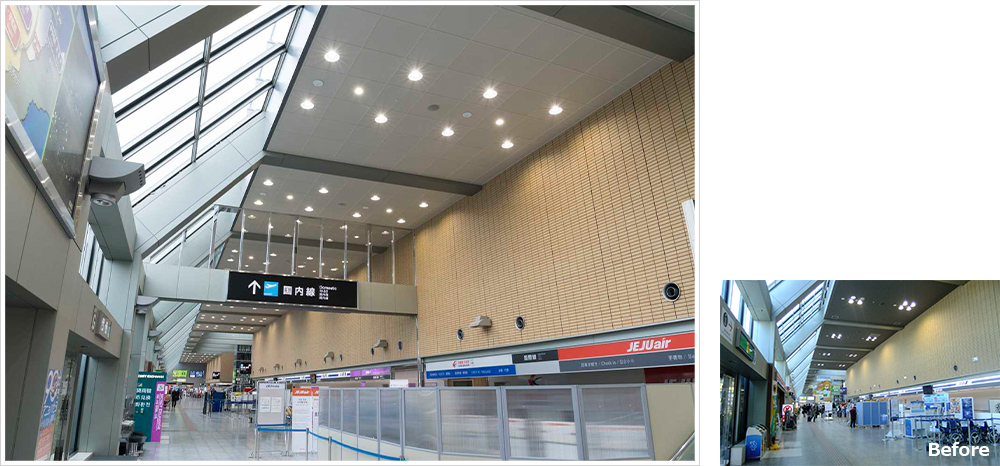 松山空港の施工写真