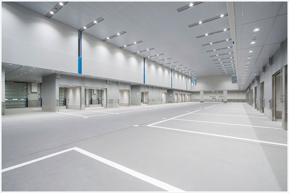 成田公設地方卸売市場の施工写真