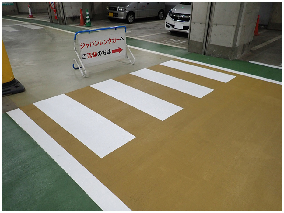 渋谷区役所前駐車場の施工写真