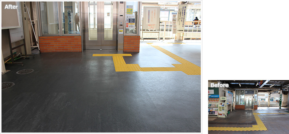 小田急電鉄 新松田駅の施工写真