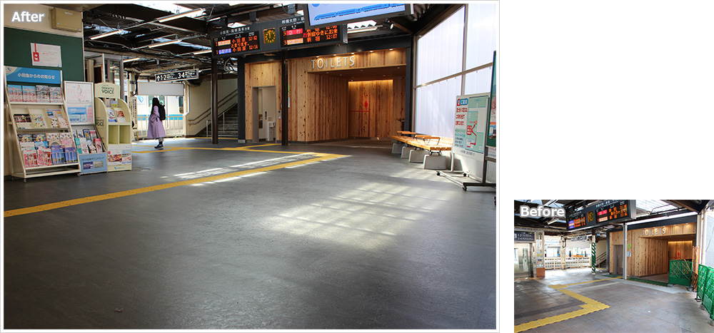 小田急電鉄 新松田駅の施工写真