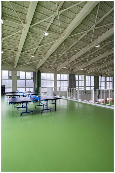 御殿場市高根地区児童屋内体育施設の施工写真