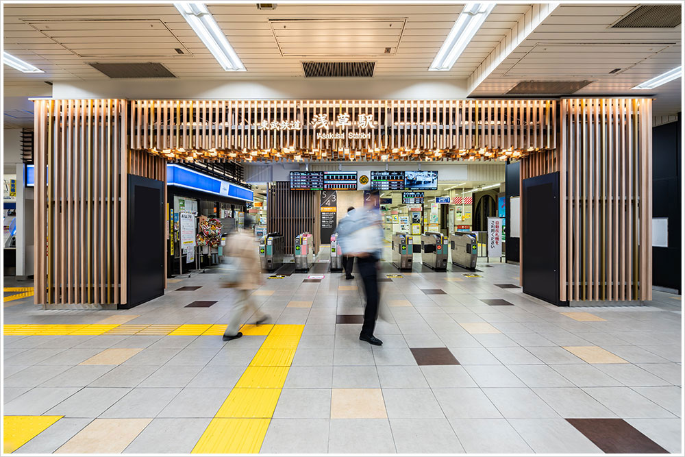 東武スカイツリーライン 浅草駅の施工写真