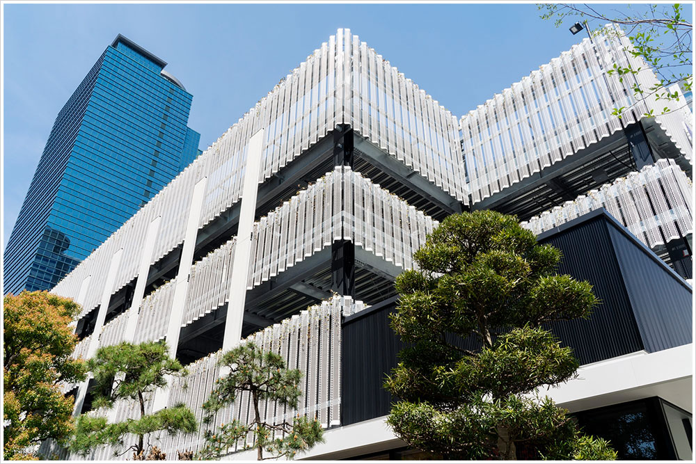 東京医科大学病院新立体駐車場棟の施工写真